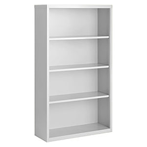 Herculite Metal Bookcase with 3 Adjustable Shelves, 36" W x 13" D x 60" H