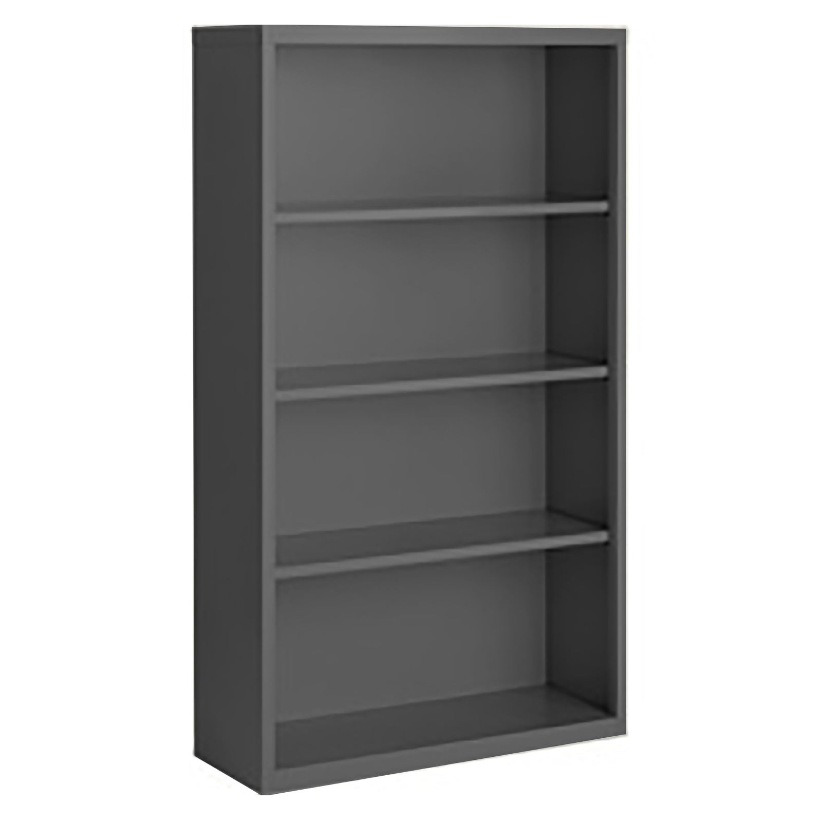 Herculite Metal Bookcase with 3 Adjustable Shelves, 36" W x 18" D x 60" H