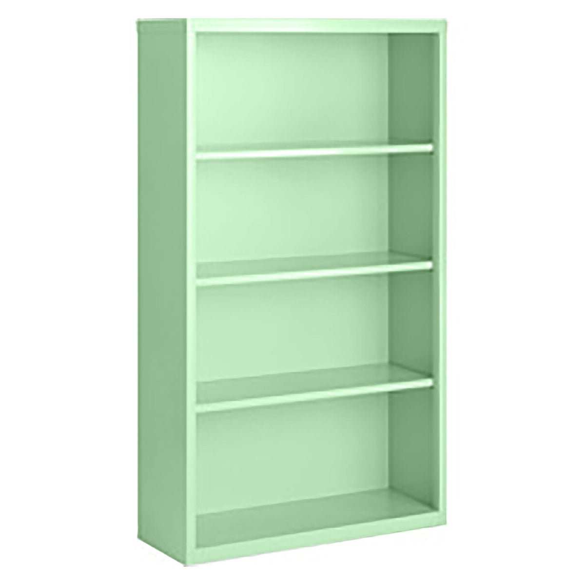 Herculite Metal Bookcase with 3 Adjustable Shelves, 36" W x 18" D x 52" H