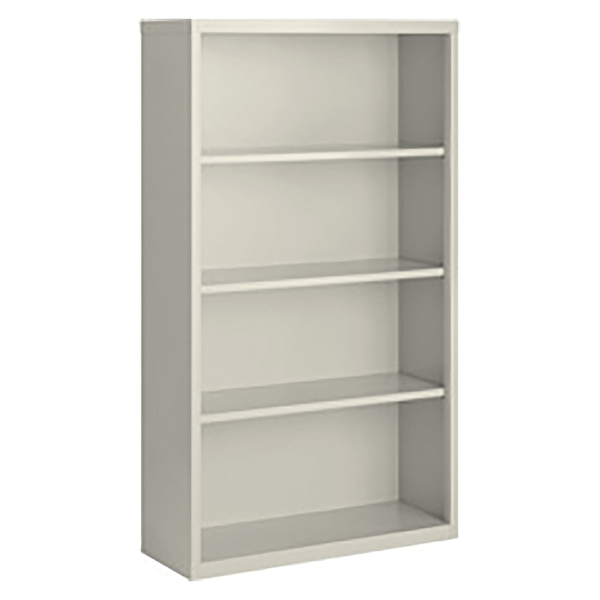 Herculite Metal Bookcase with 3 Adjustable Shelves, 36" W x 18" D x 60" H