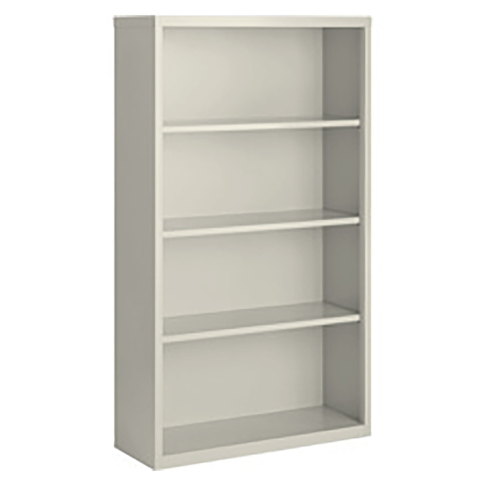 Herculite Metal Bookcase with 3 Adjustable Shelves, 36" W x 18" D x 52" H
