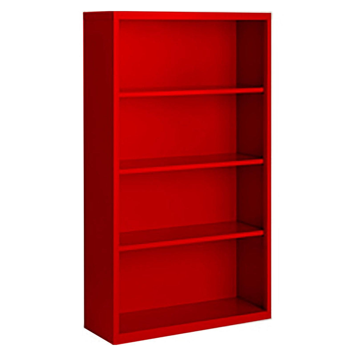 Herculite Metal Bookcase with 3 Adjustable Shelves, 36" W x 18" D x 60" H