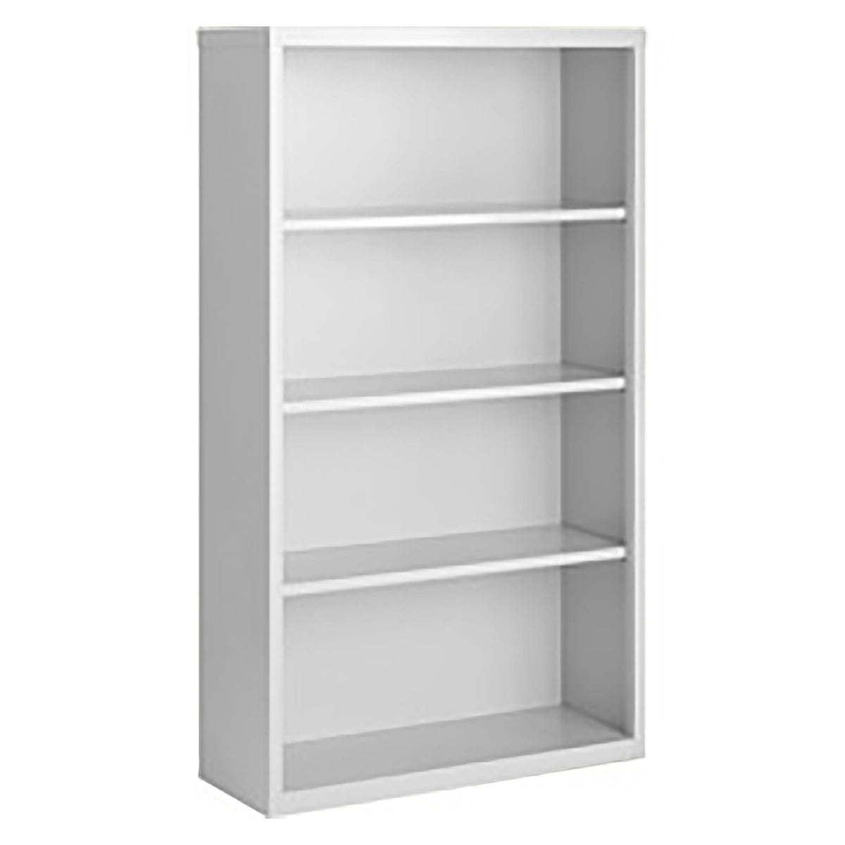 Herculite Metal Bookcase with 3 Adjustable Shelves, 36" W x 18" D x 52" H
