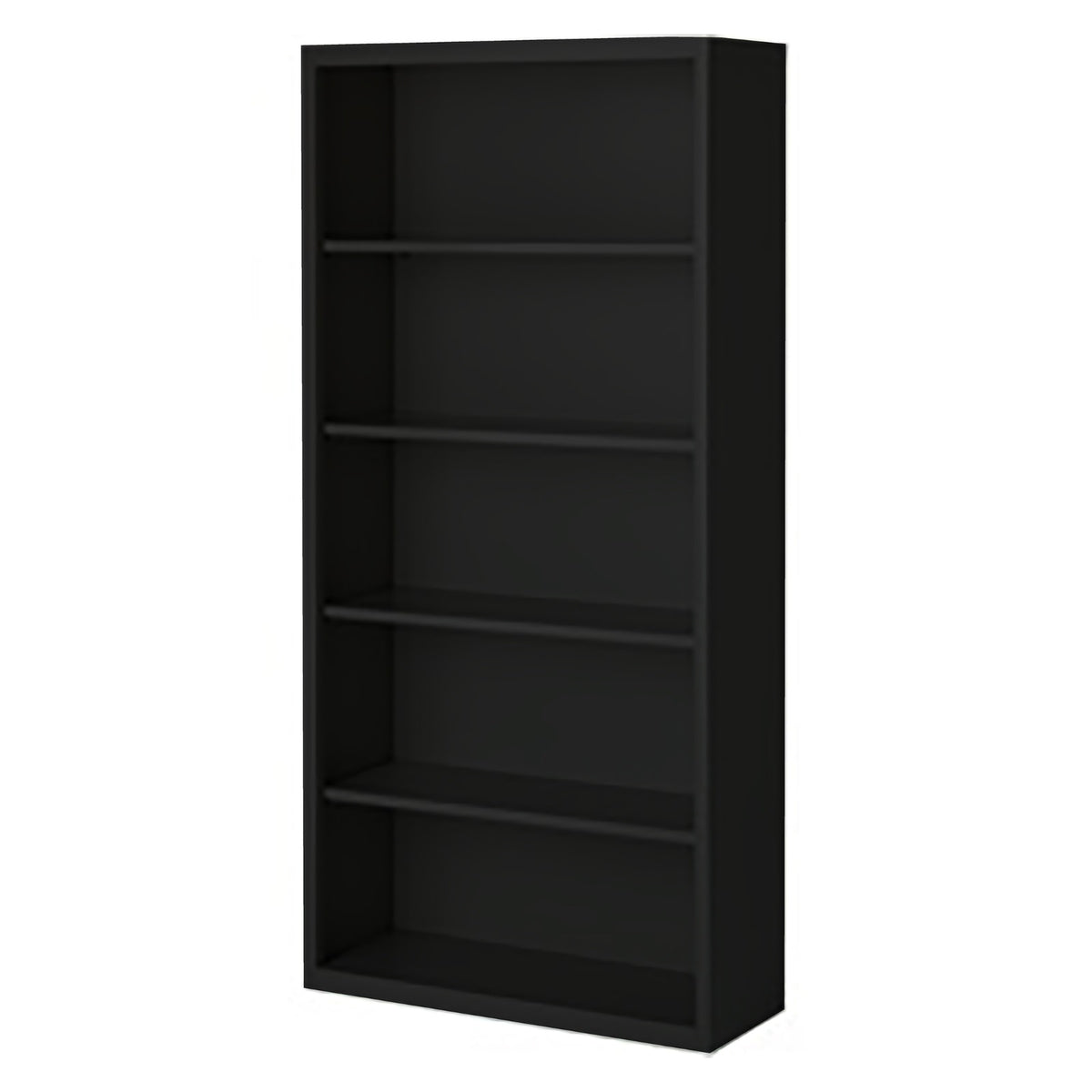 Herculite Metal Bookcase with 4 Adjustable Shelves, 36" W x 13" D x 72" H