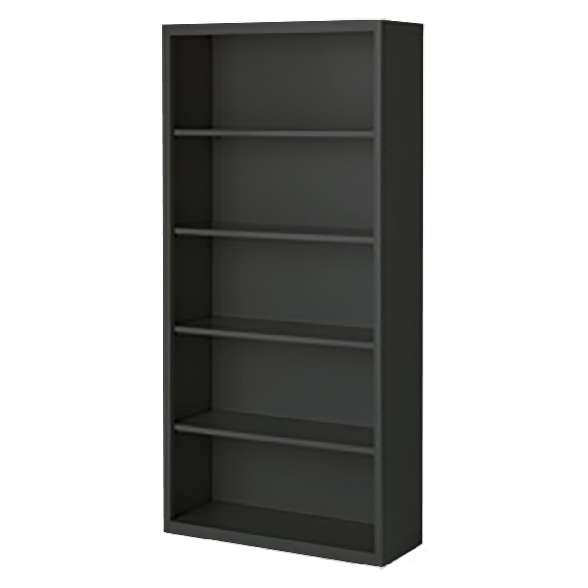 Herculite Metal Bookcase with 4 Adjustable Shelves, 36" W x 13" D x 72" H