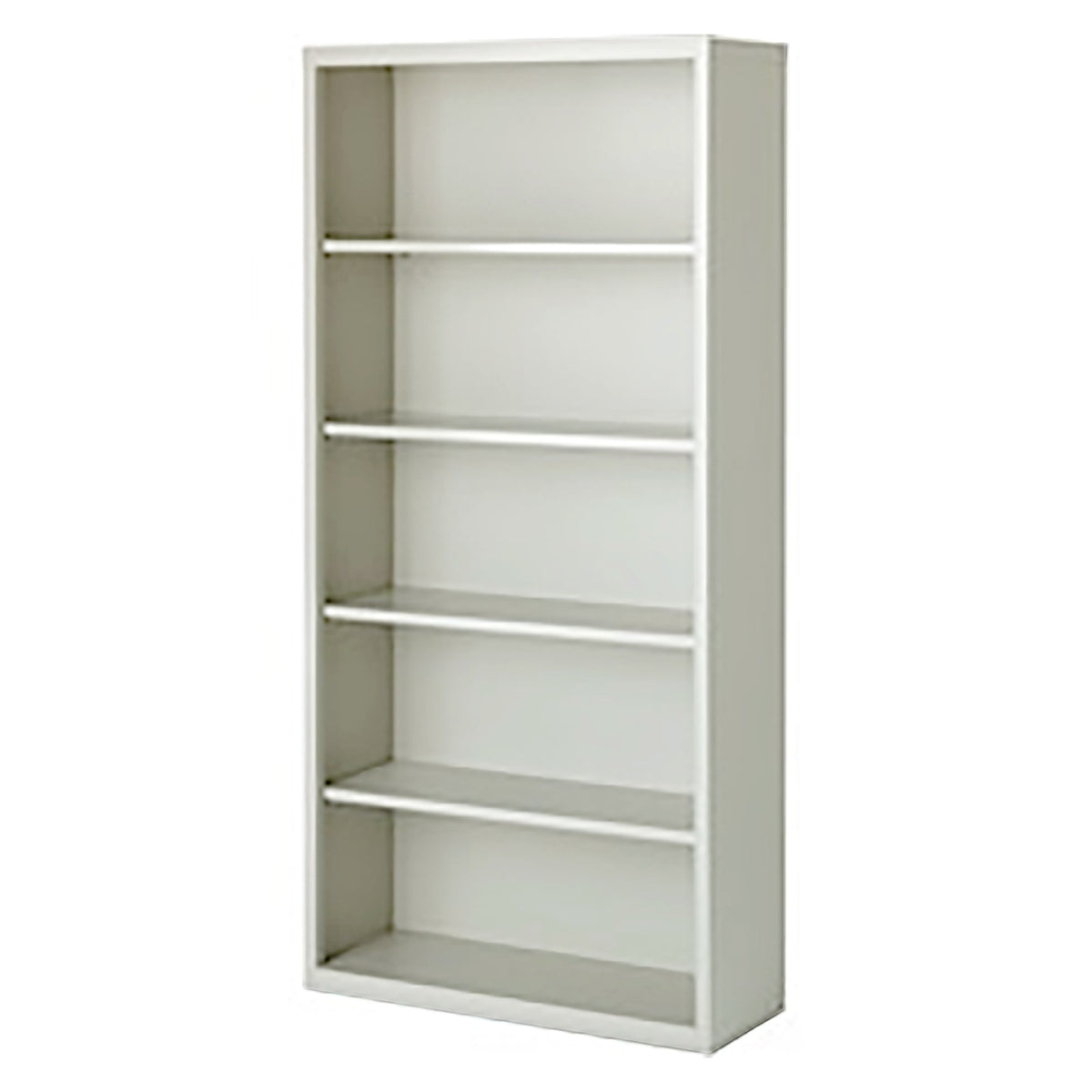 Herculite Metal Bookcase with 4 Adjustable Shelves, 36" W x 13" D x 72" H