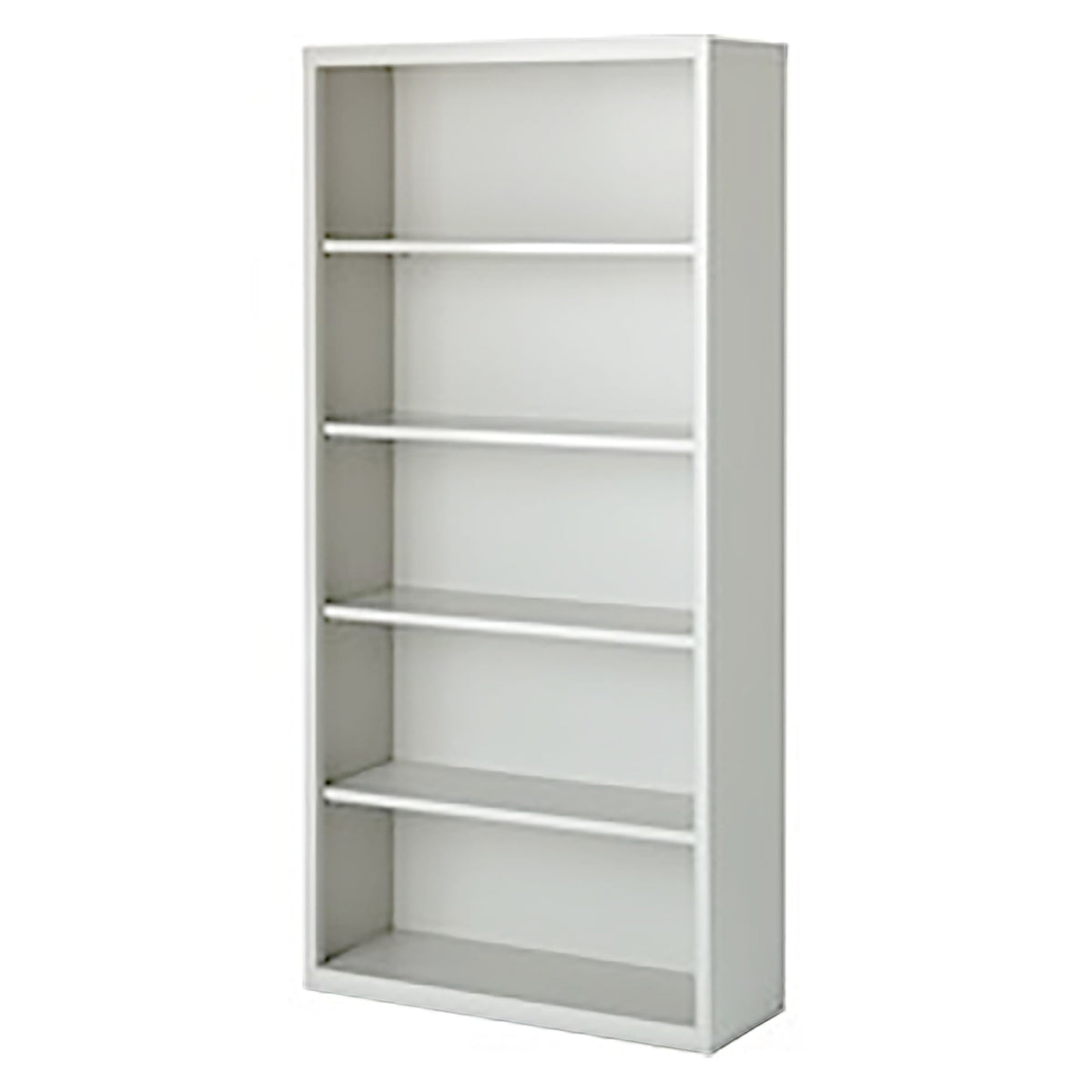 Herculite Metal Bookcase with 4 Adjustable Shelves, 36" W x 13" D x 72" H