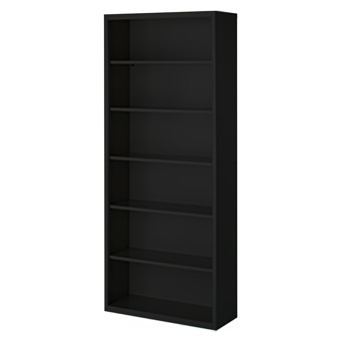 Herculite Metal Bookcase with 5 Adjustable Shelves, 36" W x 13" D x 84" H