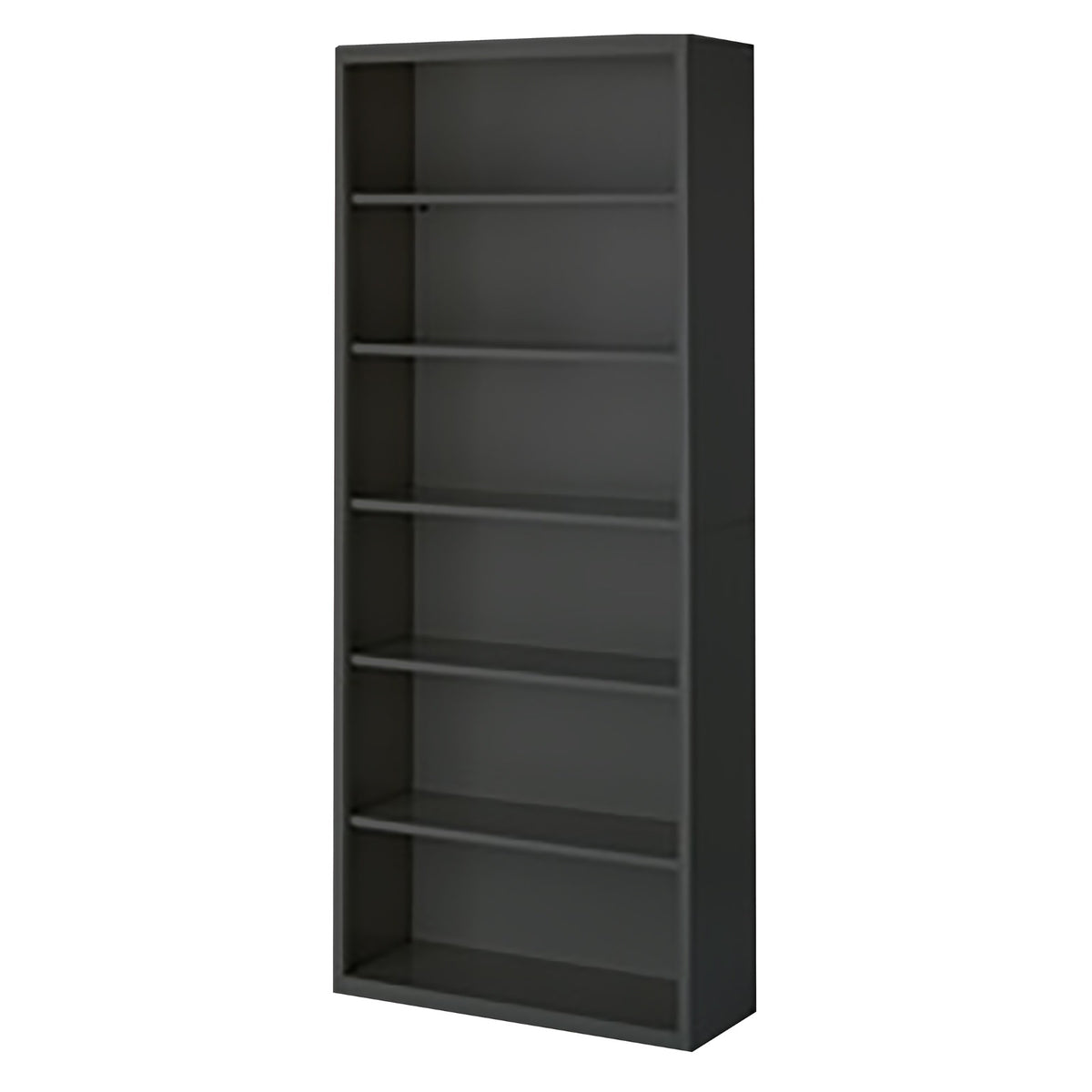 Herculite Metal Bookcase with 5 Adjustable Shelves, 36" W x 13" D x 84" H