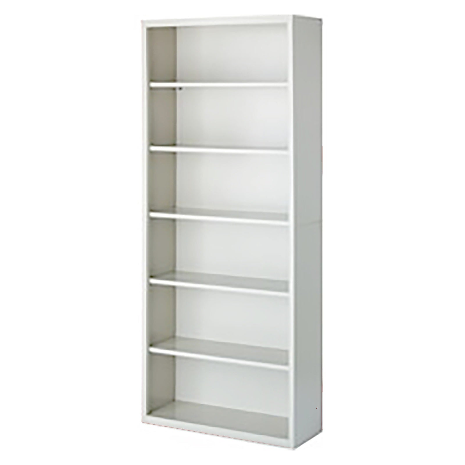 Herculite Metal Bookcase with 5 Adjustable Shelves, 36" W x 13" D x 84" H