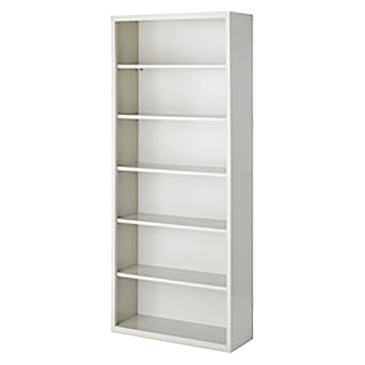 Herculite Metal Bookcase with 5 Adjustable Shelves, 36" W x 13" D x 84" H