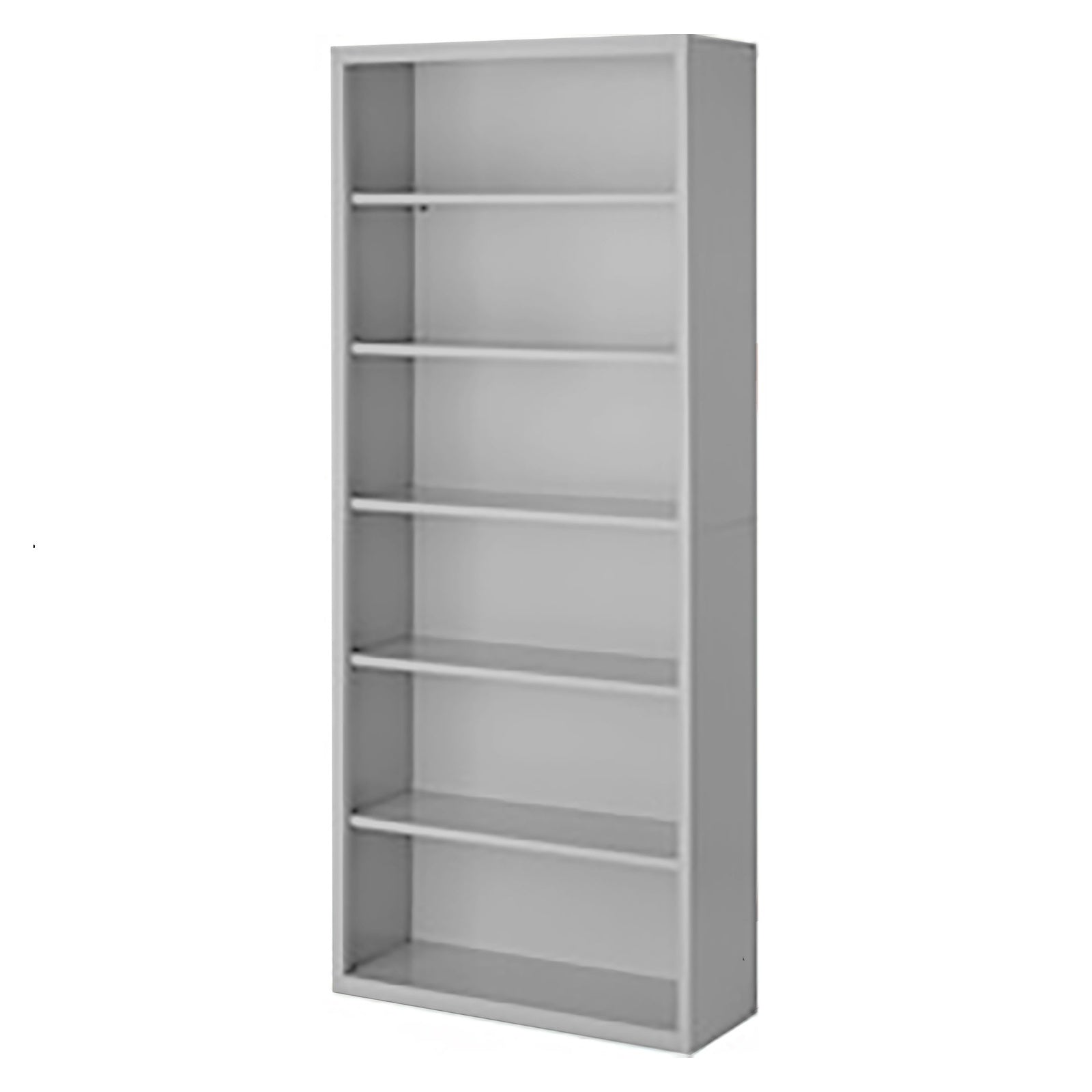 Herculite Metal Bookcase with 5 Adjustable Shelves, 36" W x 18" D x 84" H
