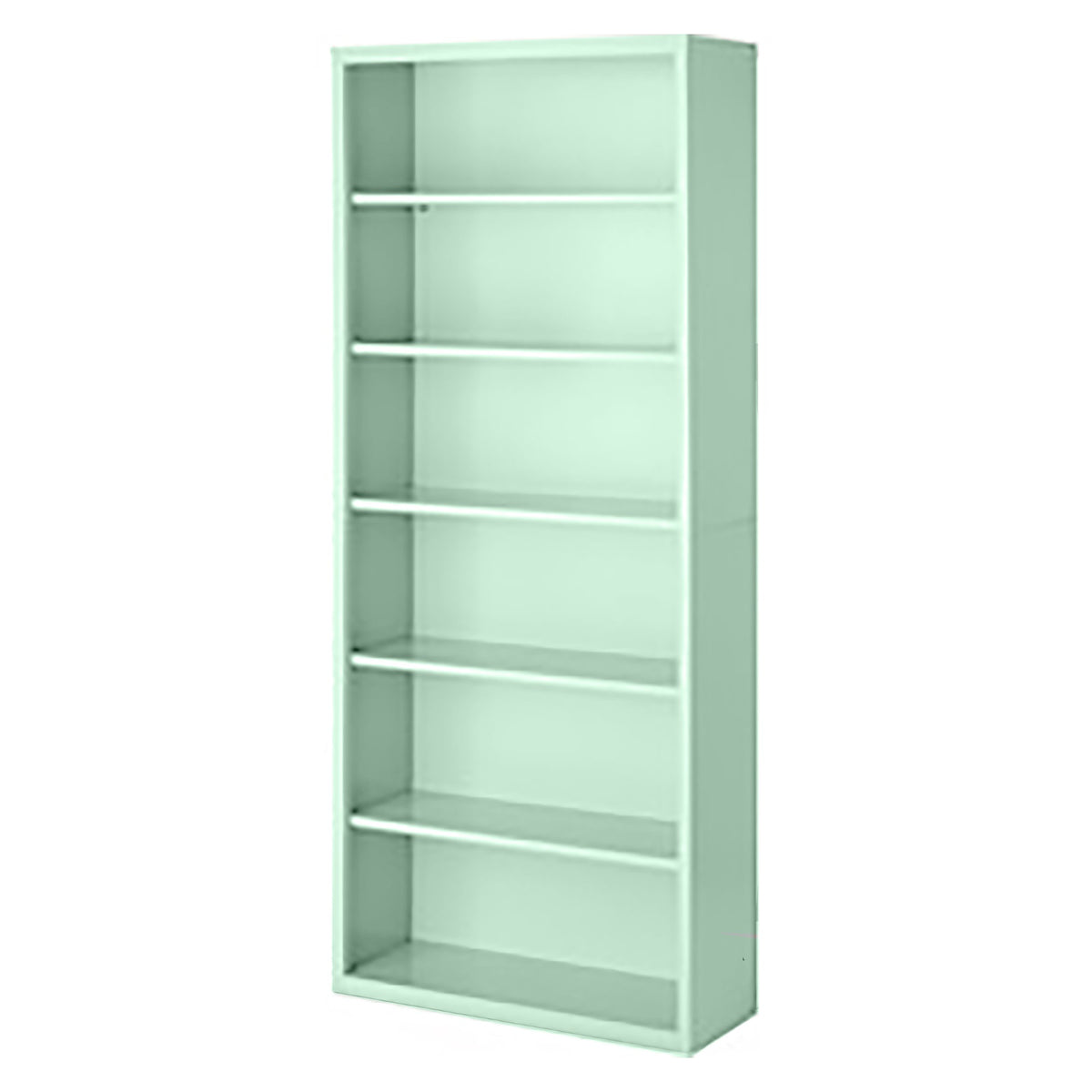 Herculite Metal Bookcase with 5 Adjustable Shelves, 36" W x 18" D x 84" H