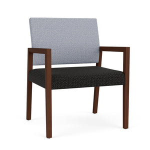 Brooklyn Collection Reception Seating, Oversize Guest Chair, 400 lb Capacity, Designer Fabric Upholstery, FREE SHIPPING