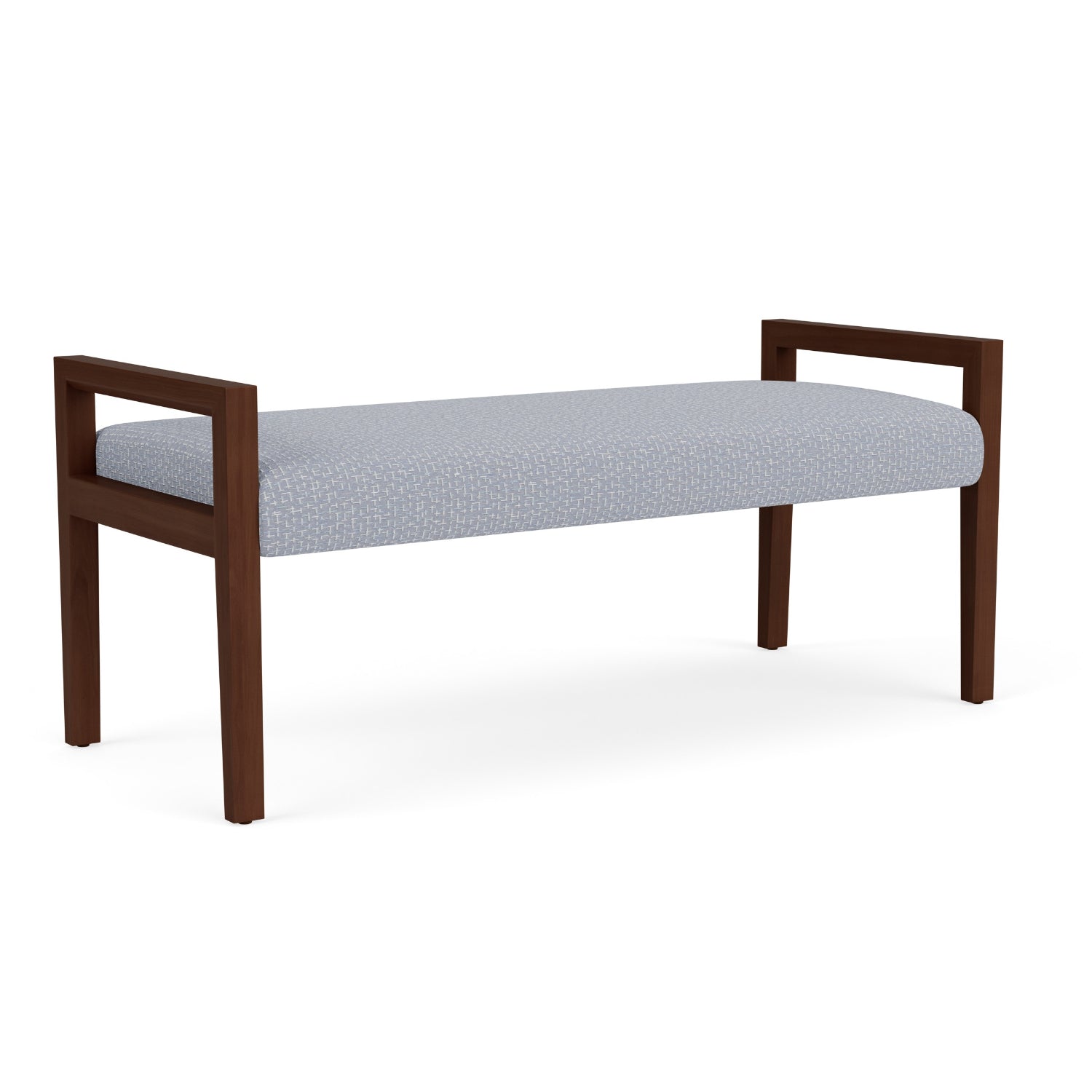 Brooklyn Collection Reception Seating, 2 Seat Bench, Designer Fabric Upholstery, FREE SHIPPING