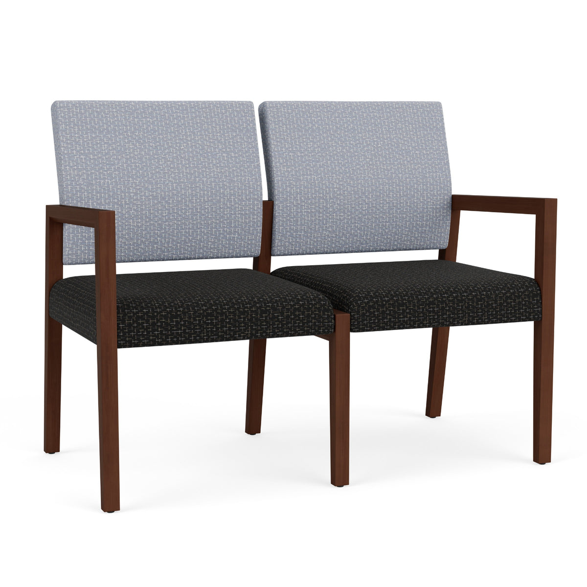 Brooklyn Collection Reception Seating, 2 Seat Sofa, Designer Fabric Upholstery, FREE SHIPPING