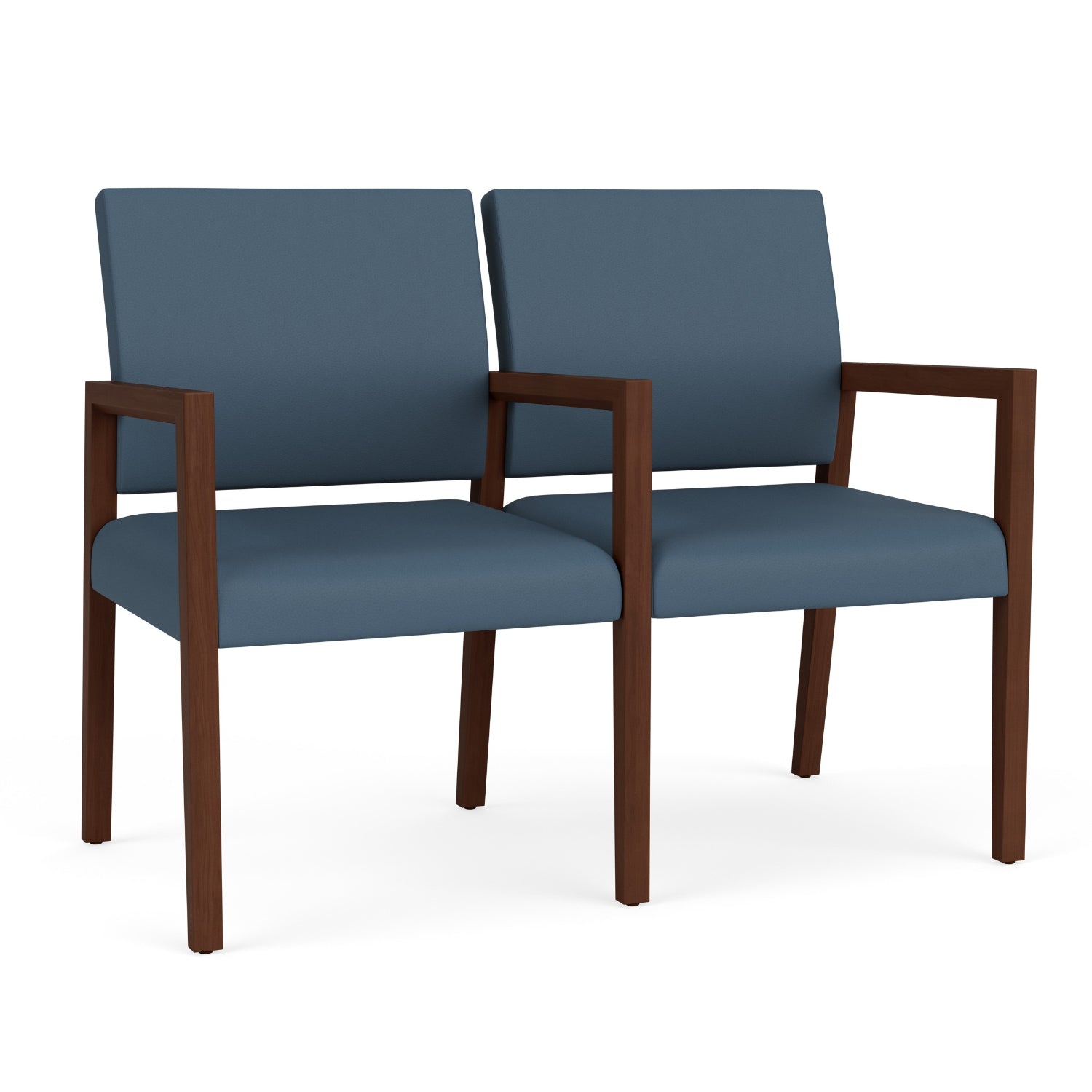 Brooklyn Collection Reception Seating, 2 Seats with Center Arm, Standard Vinyl Upholstery, FREE SHIPPING