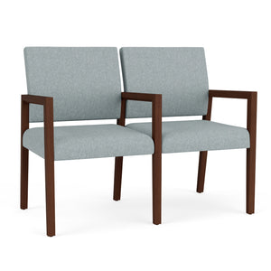 Brooklyn Collection Reception Seating, 2 Seats with Center Arm, Healthcare Vinyl Upholstery, FREE SHIPPING