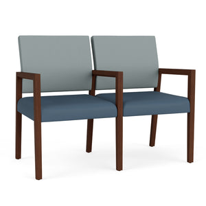 Brooklyn Collection Reception Seating, 2 Seats with Center Arm, Standard Vinyl Upholstery, FREE SHIPPING