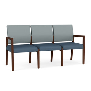 Brooklyn Collection Reception Seating, 3 Seat Sofa, Standard Vinyl Upholstery, FREE SHIPPING