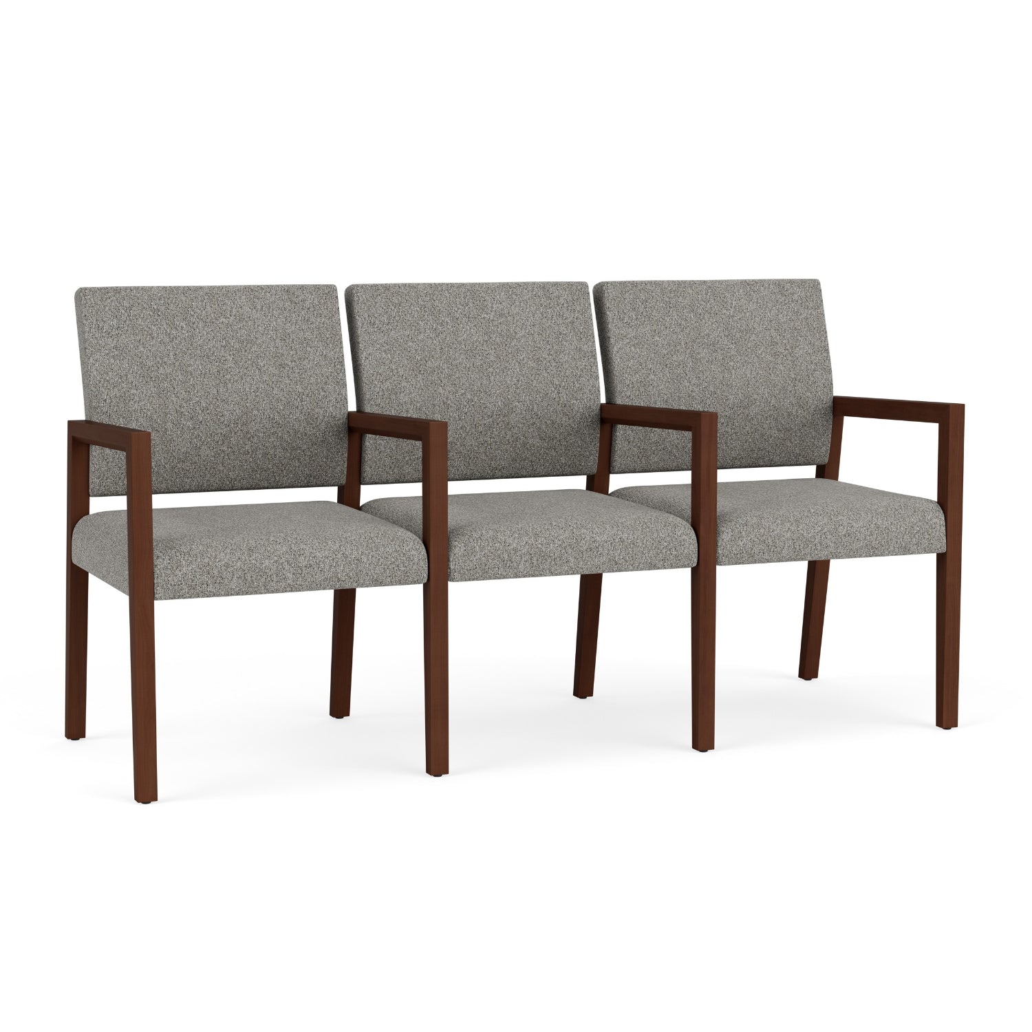 Brooklyn Collection Reception Seating, 3 Seats with Center Arms, Standard Fabric Upholstery, FREE SHIPPING