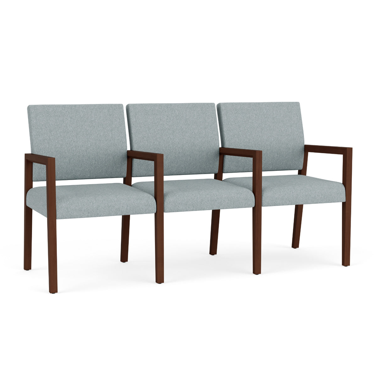 Brooklyn Collection Reception Seating, 3 Seats with Center Arms, Healthcare Vinyl Upholstery, FREE SHIPPING