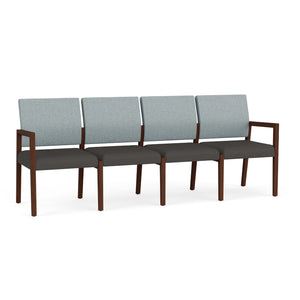 Brooklyn Collection Reception Seating, 4 Seat Sofa, Healthcare Vinyl Upholstery, FREE SHIPPING