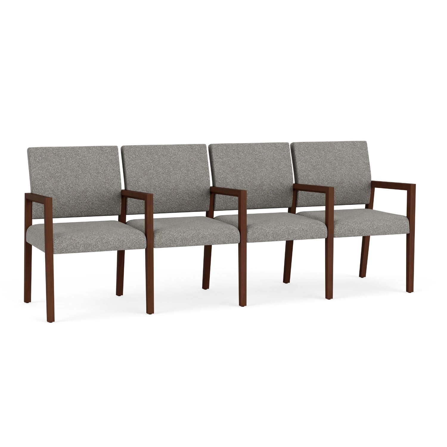 Brooklyn Collection Reception Seating, 4 Seats with Center Arms, Standard Fabric Upholstery, FREE SHIPPING
