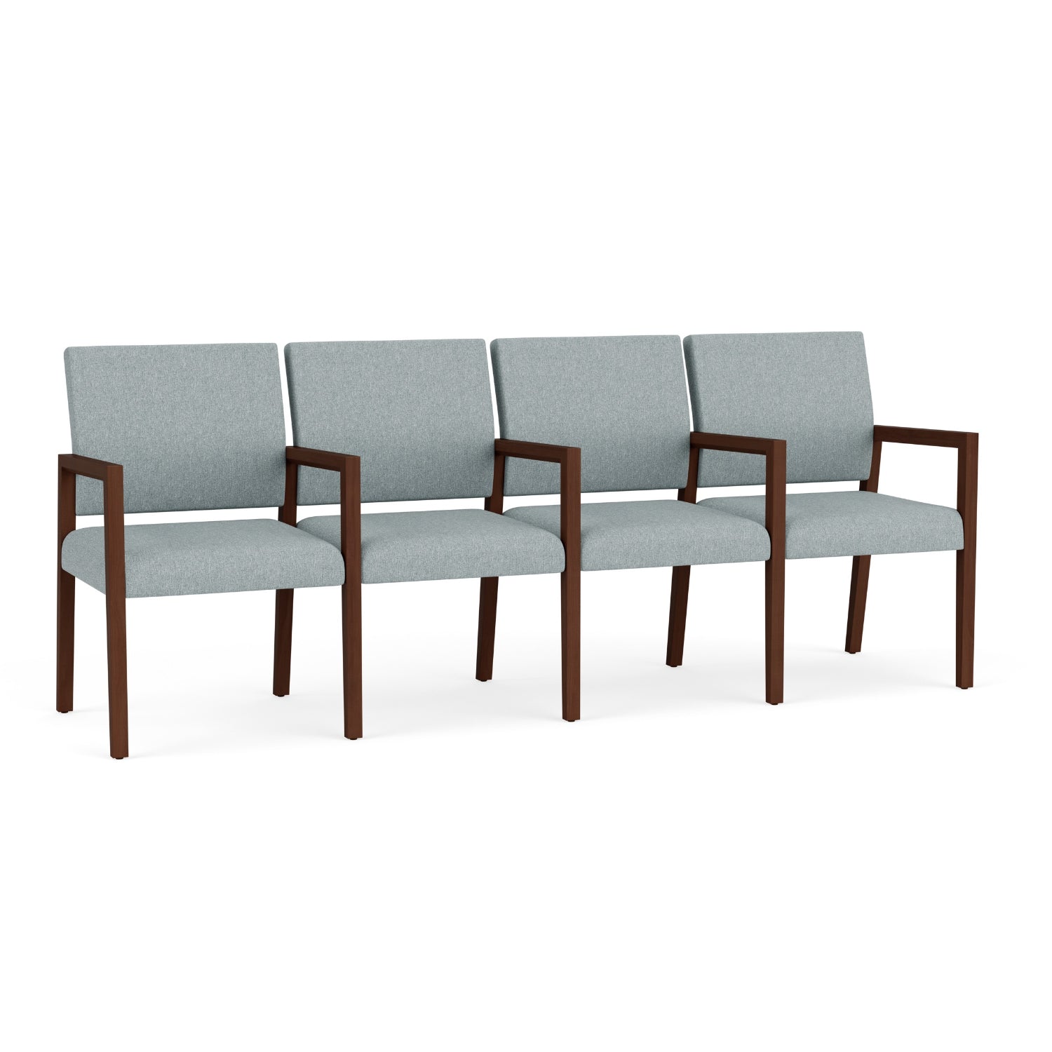 Brooklyn Collection Reception Seating, 4 Seats with Center Arms, Healthcare Vinyl Upholstery, FREE SHIPPING