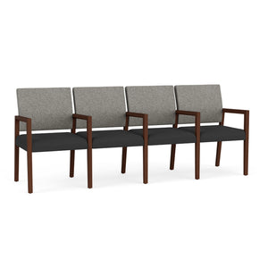 Brooklyn Collection Reception Seating, 4 Seats with Center Arms, Standard Fabric Upholstery, FREE SHIPPING