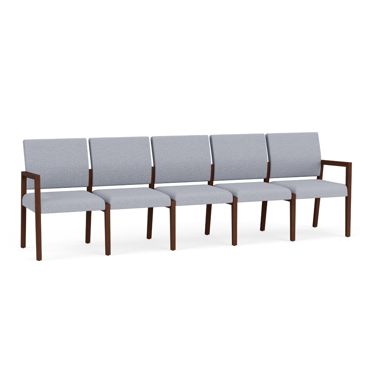 Brooklyn Collection Reception Seating, 5 Seat Sofa, Designer Fabric Upholstery, FREE SHIPPING