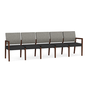 Brooklyn Collection Reception Seating, 5 Seat Sofa, Standard Fabric Upholstery, FREE SHIPPING