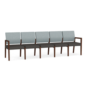Brooklyn Collection Reception Seating, 5 Seat Sofa, Healthcare Vinyl Upholstery, FREE SHIPPING