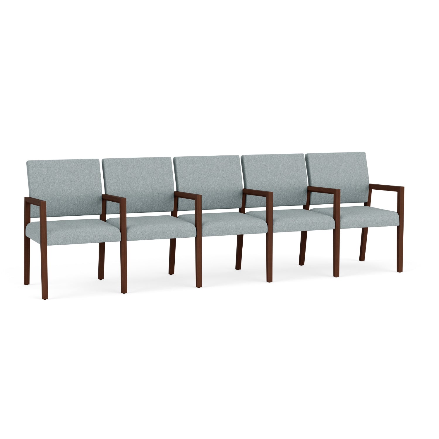 Brooklyn Collection Reception Seating, 5 Seats with Center Arms, Healthcare Vinyl Upholstery, FREE SHIPPING