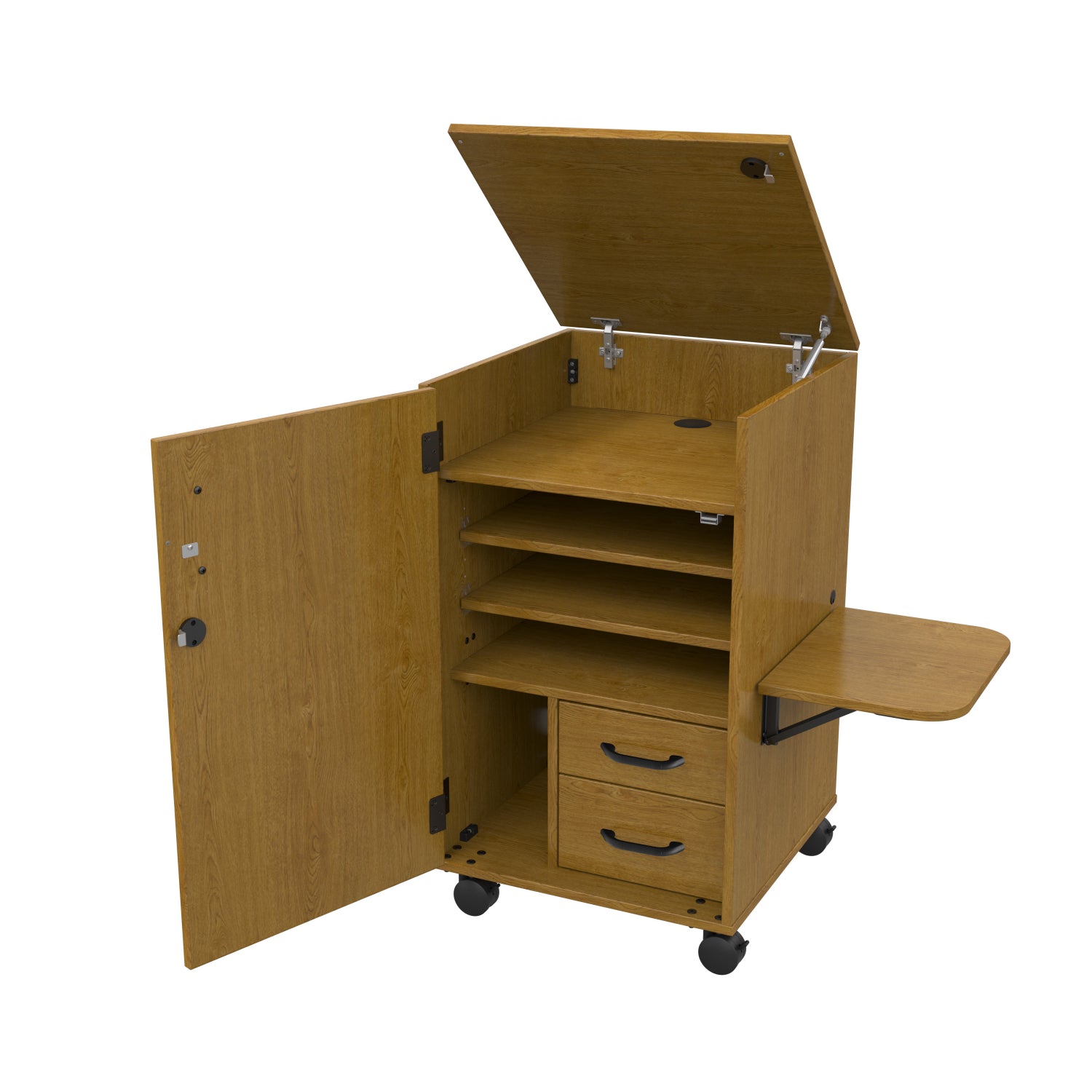 Bandstor™ Mobile Stereo Cabinet with Locking Door