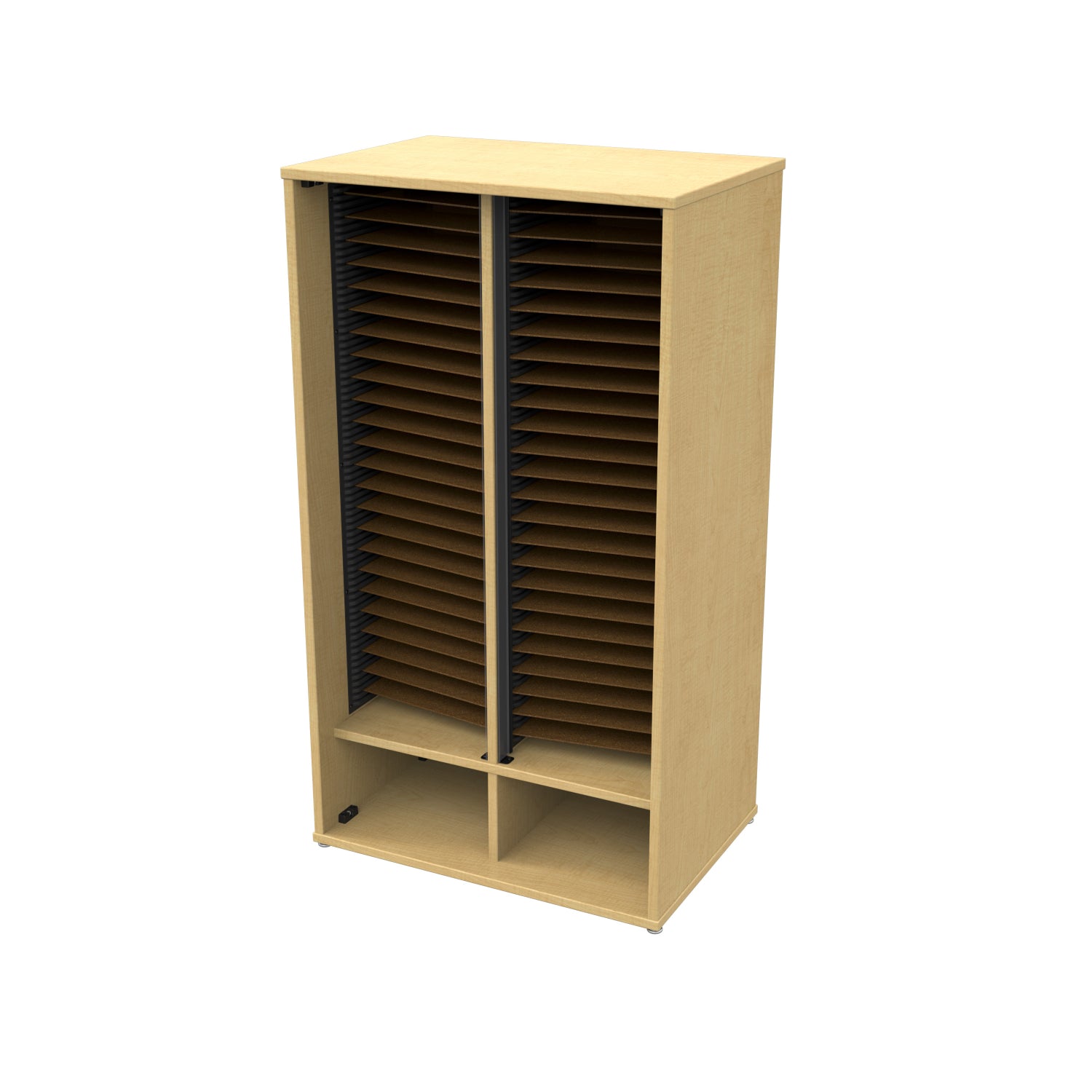 Bandstor™ 2 Compartment Choral Folio Cabinet, 52 Shelves, No Door