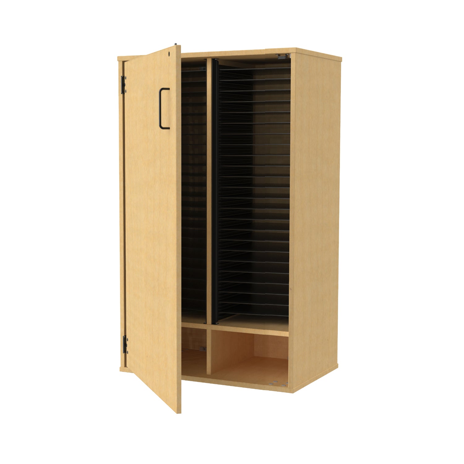 Bandstor™ 2 Compartment Choral Folio Cabinet, 52 Shelves, Locking Door