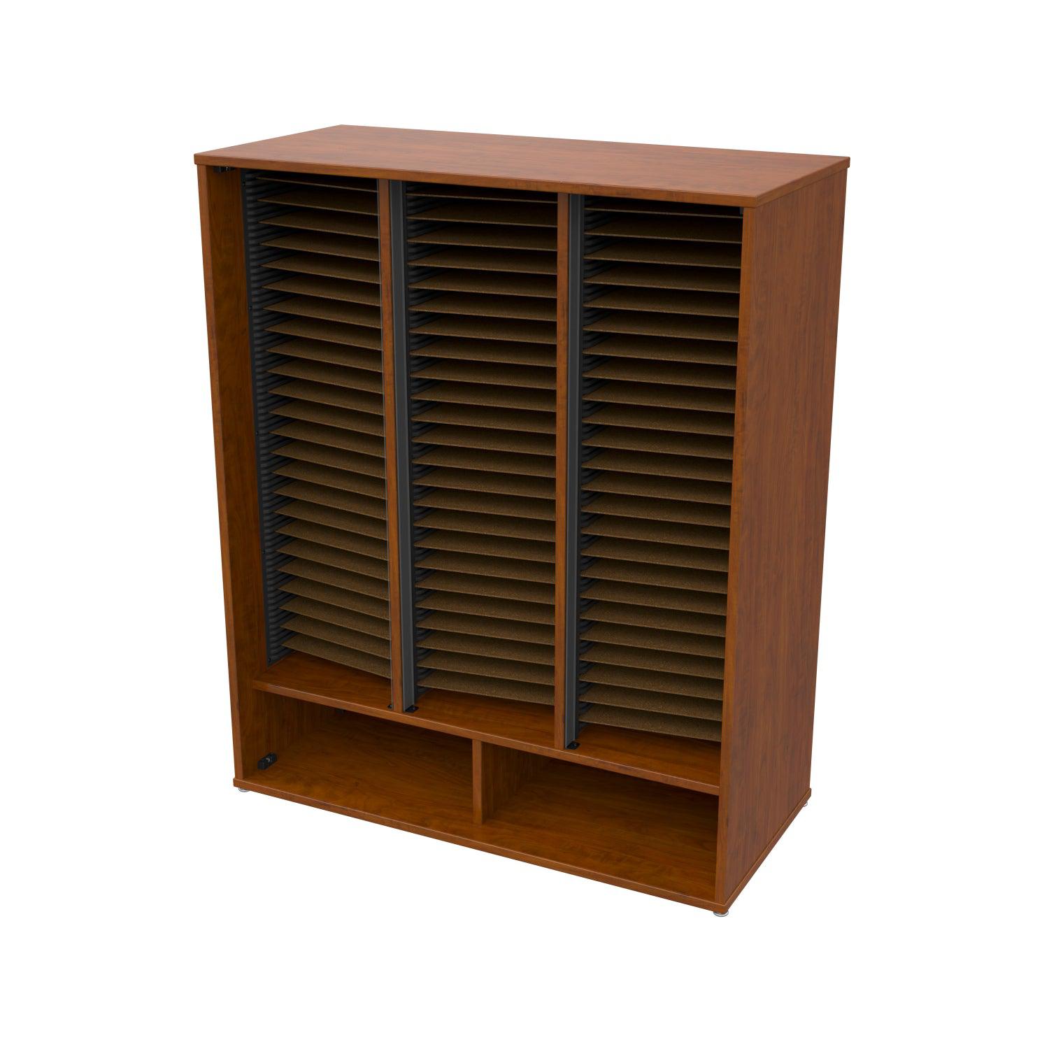 Bandstor™ 3 Compartment Choral Folio Cabinet, 77 Shelves, No Door