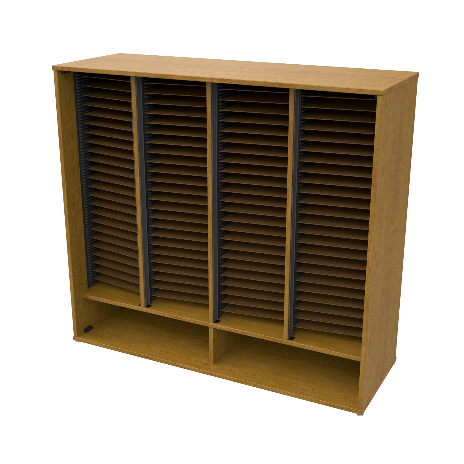Bandstor™ 4 Compartment Choral Folio Cabinet, 102 Shelves, No Door