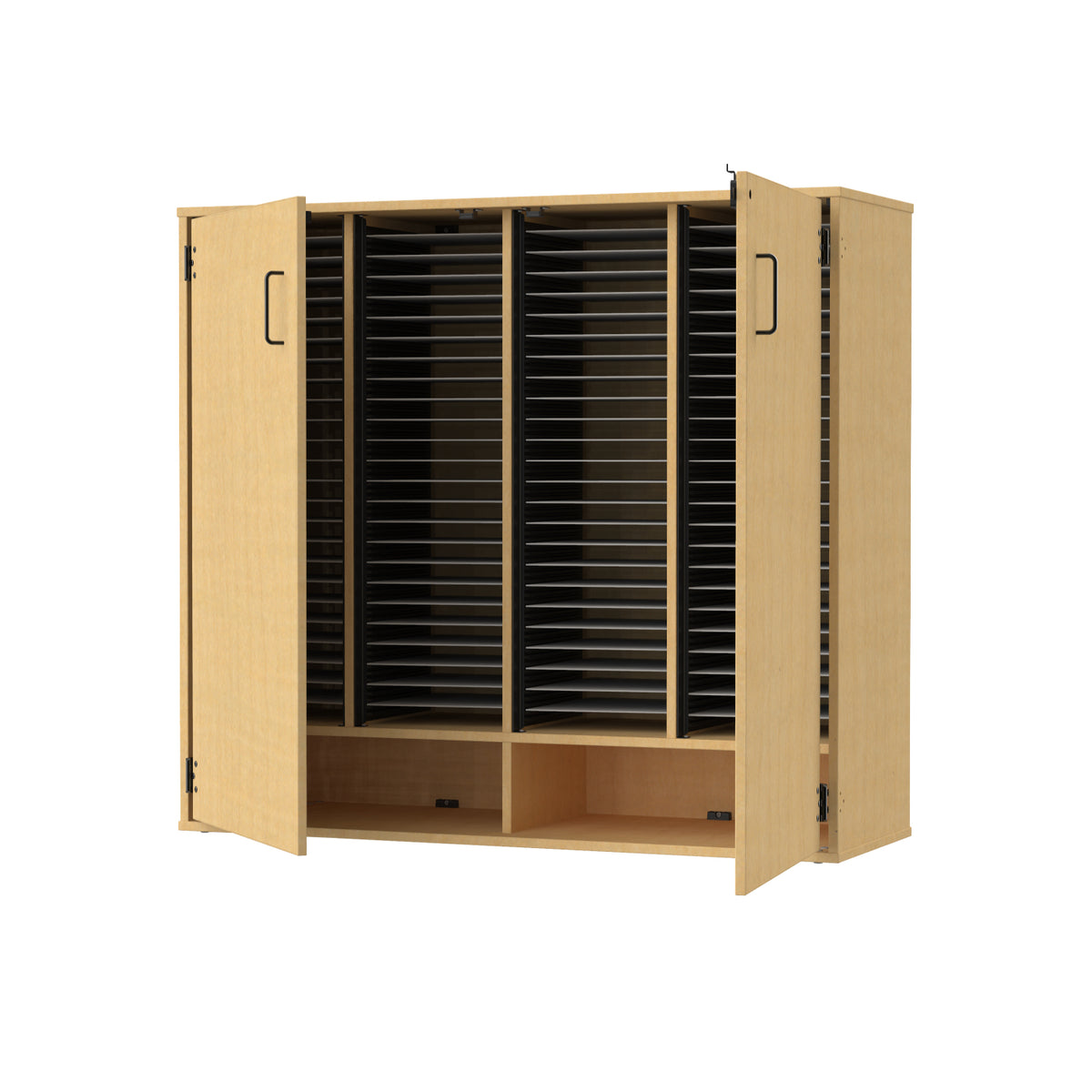 Bandstor™ 4 Compartment Choral Folio Cabinet, 102 Shelves, Locking Doors