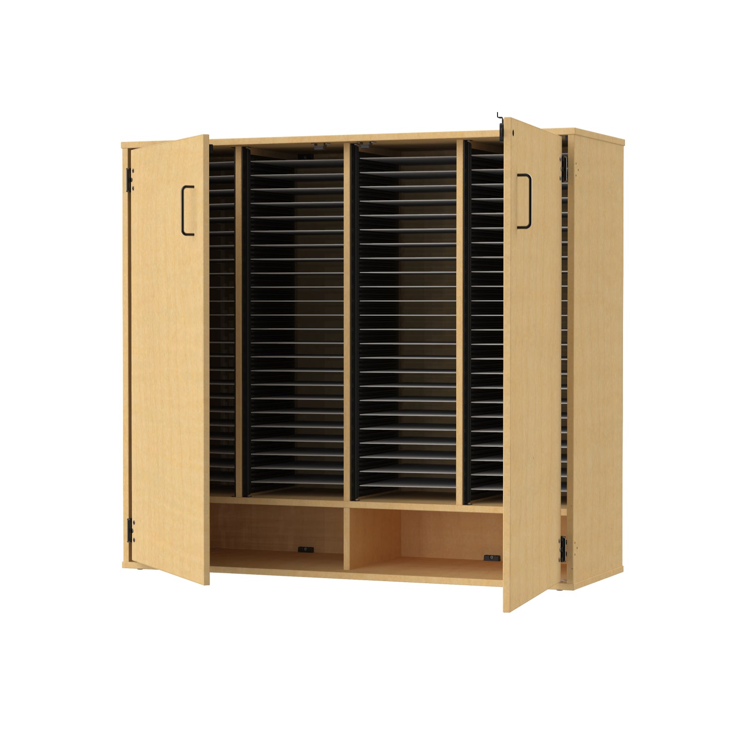 Bandstor™ 4 Compartment Choral Folio Cabinet, 102 Shelves, Locking Doors