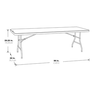 Resin Multipurpose Folding Table, 8' Rectangle