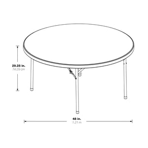 Resin Multipurpose Folding Table, 48" Round
