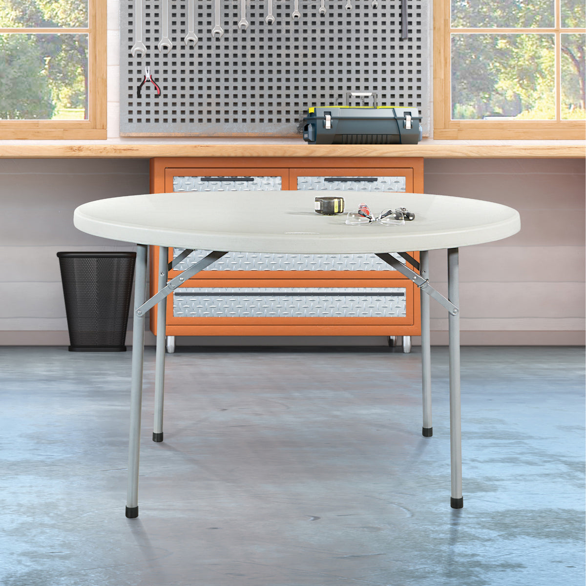 Resin Multipurpose Folding Table, 48" Round