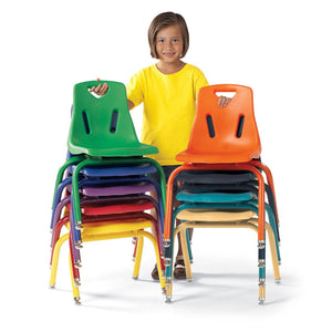 Jonti-Craft® Berries® Plastic Stacking Chair with Powder-Coated Legs, 10" Seat Height