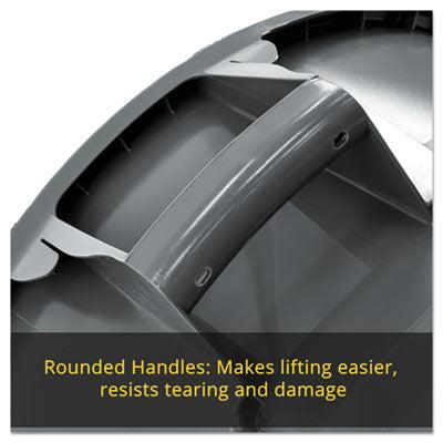 Rubbermaid Vented Round Brute Waste Container, 55 Gallon, Gray