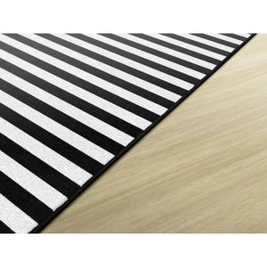 Schoolgirl Style Simply Stylish Black & White Stripe Rugs