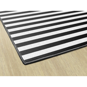 Schoolgirl Style Simply Stylish Black & White Stripe Rugs