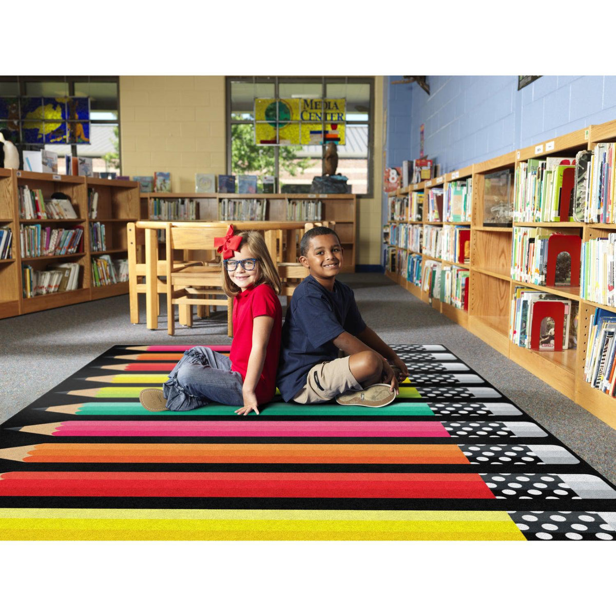 Schoolgirl Style Black, White & Stylish Brights Pencil Rugs