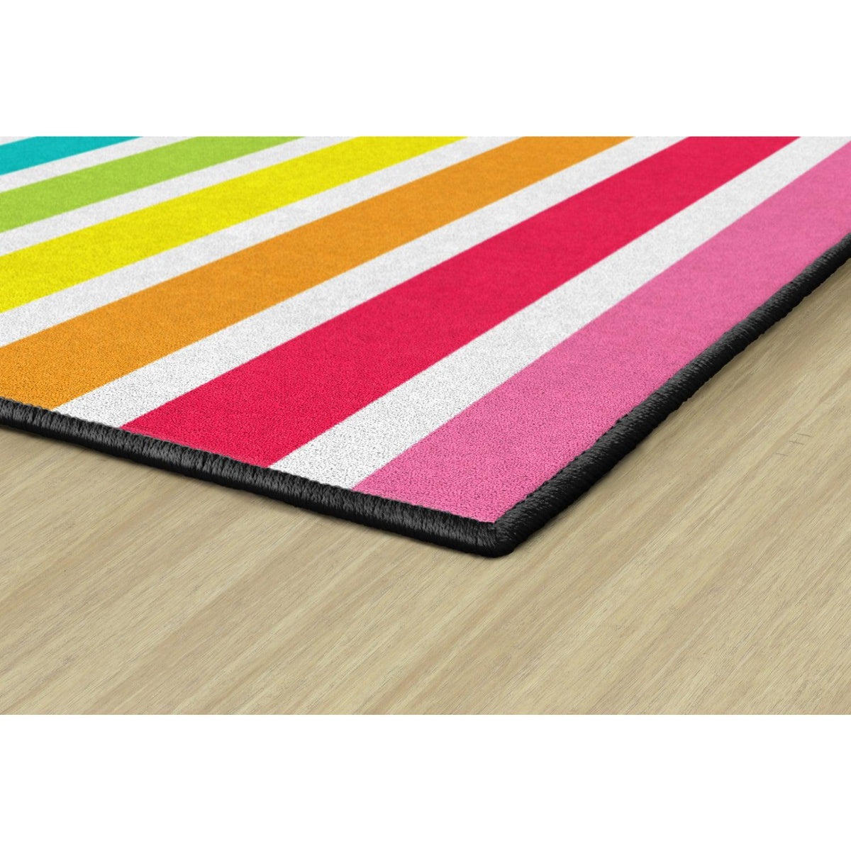 Schoolgirl Style Hello Sunshine Bright Striped Rainbow Rugs